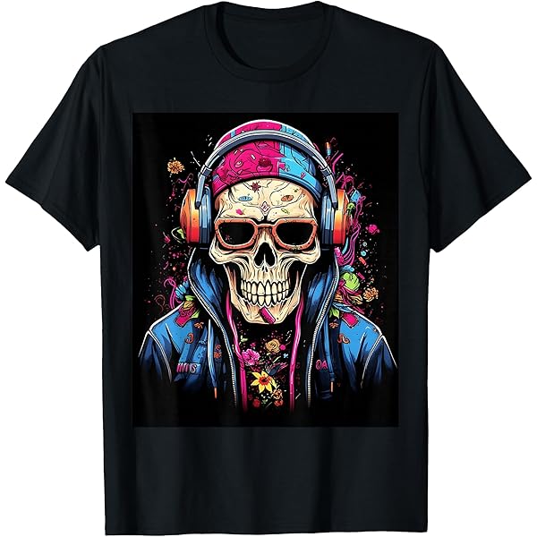 Amazon.com: Colorful Paint Dripping Skull - Paint Drip Skeleton